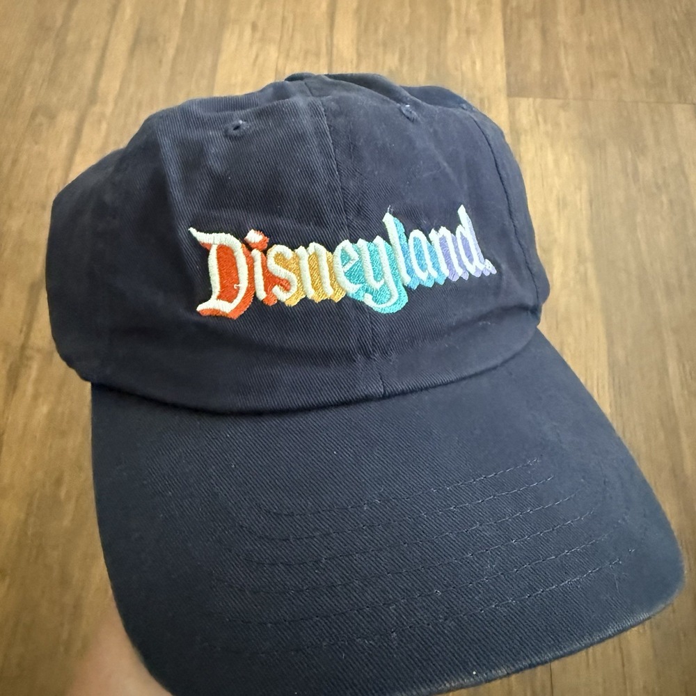 Disneyland Resort Disney Parks Baseball Hat Pride Rainbow Colors Spell Out Blue